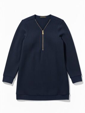 Romantic Hut Navy Longline Zip Sweater Tunic – Size XXL